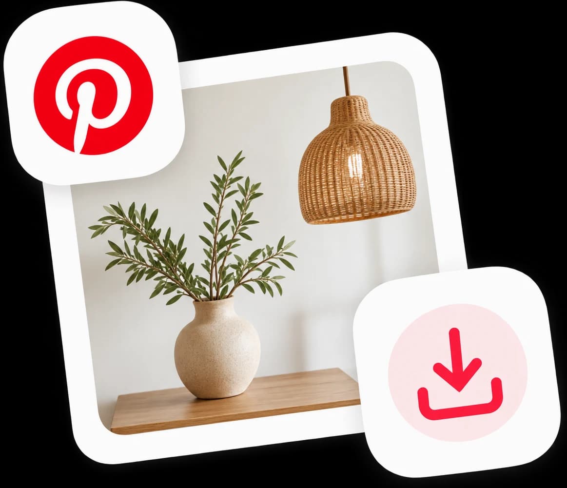 A single Pinterest pin being saved straight from the browser