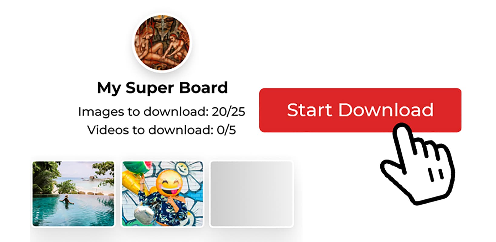 Step 2. - Paste the link and click "Search". Preview your pin.